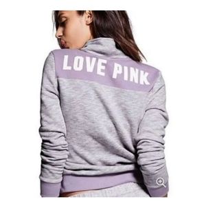 Pink Victoria's Secret quarter zip XS
